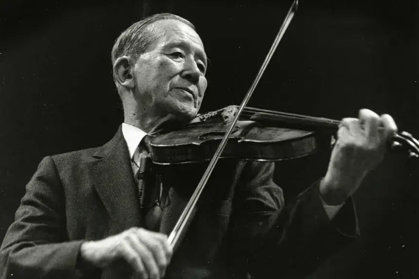 Placeholder — historical portrait of Dr. Shinichi Suzuki