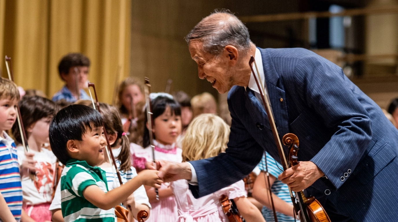 Placeholder — smiling students with Dr. Suzuki